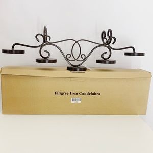 Filigree Iron Candelabra NEW WITH BOX